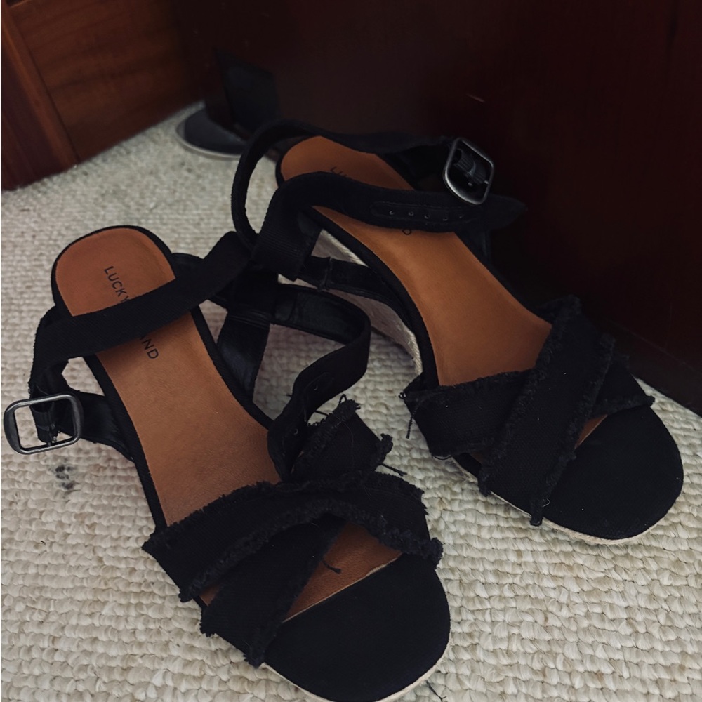 Lucky Brand Black Strappy Women's Sandals